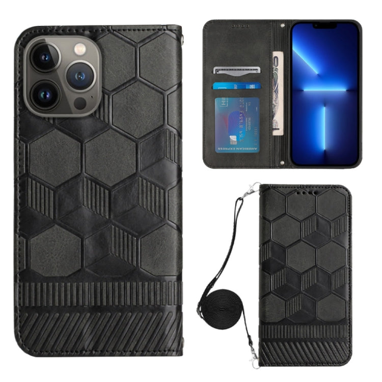 Crossbody Football Texture Magnetic PU Phone Case, For iPhone 15 Pro Max, For iPhone 15 Pro, For iPhone 15 Plus, For iPhone 15