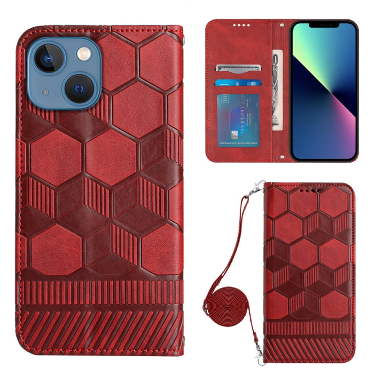 Crossbody Football Texture Magnetic PU Phone Case, For iPhone 15 Pro Max, For iPhone 15 Pro, For iPhone 15 Plus, For iPhone 15
