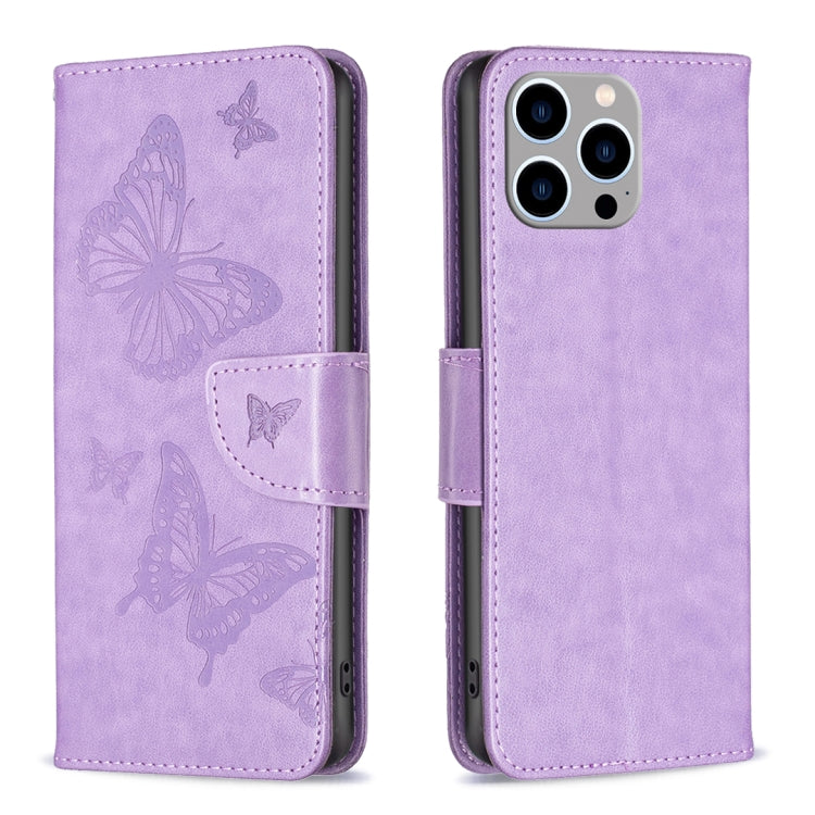 Embossing Two Butterflies Pattern Leather Phone Case, For iPhone 15 Pro Max, For iPhone 15 Pro, For iPhone 15 Plus, For iPhone 15