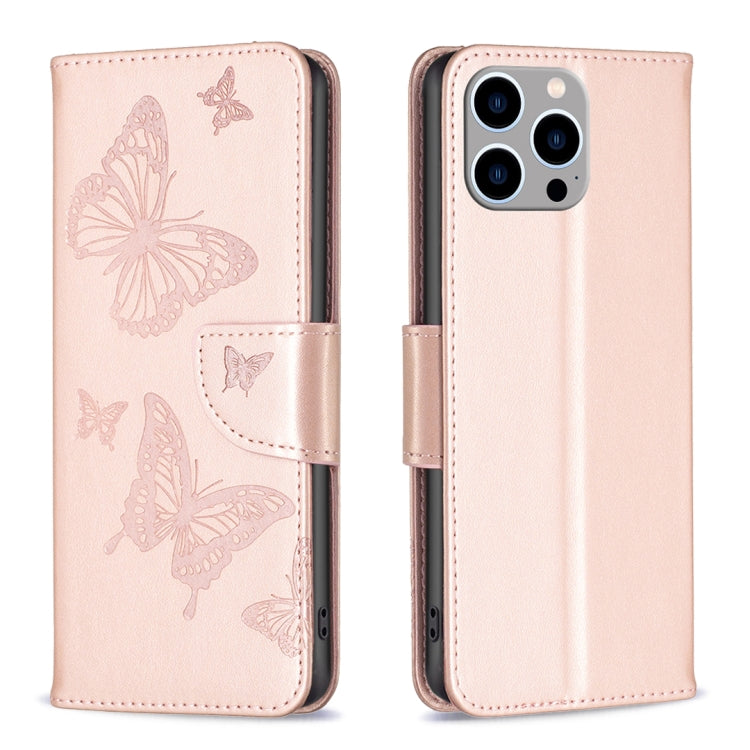 Embossing Two Butterflies Pattern Leather Phone Case, For iPhone 15 Pro Max, For iPhone 15 Pro, For iPhone 15 Plus, For iPhone 15