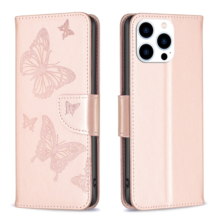 Embossing Two Butterflies Pattern Leather Phone Case, For iPhone 15 Pro Max, For iPhone 15 Pro, For iPhone 15 Plus, For iPhone 15