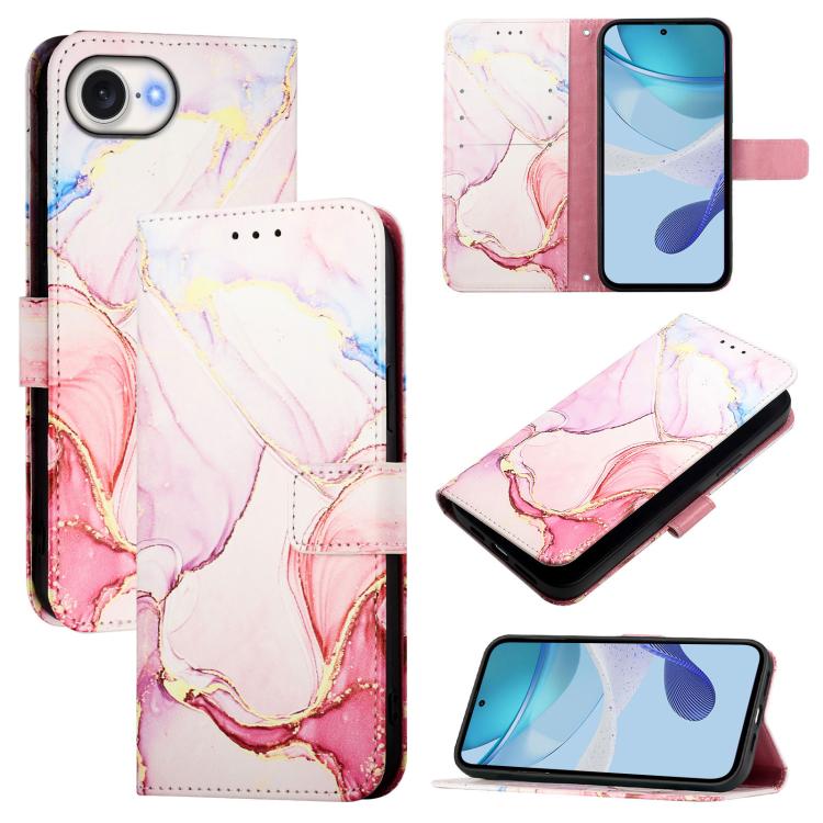 PT003 Marble Pattern Flip Leather Phone Case, For iPhone 16e, For iPhone 15 Pro Max, For iPhone 15 Pro, For iPhone 15 Plus