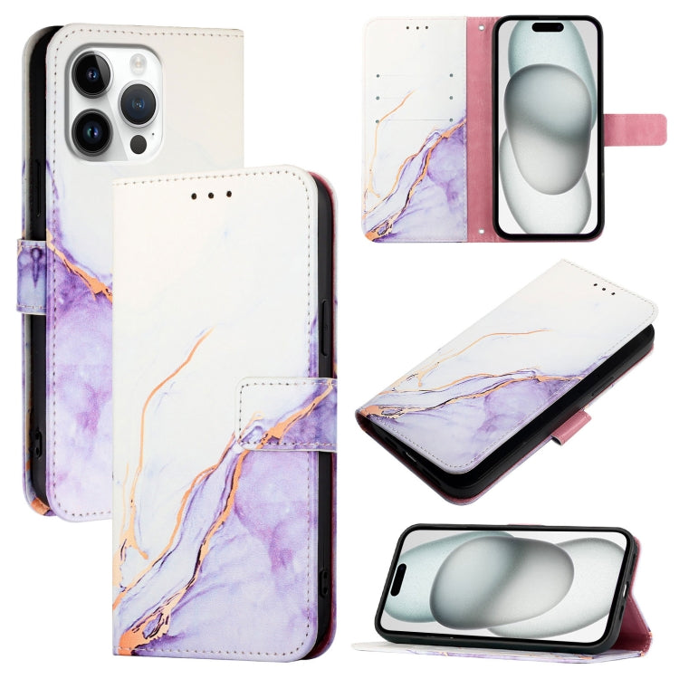 PT003 Marble Pattern Flip Leather Phone Case, For iPhone 16e, For iPhone 15 Pro Max, For iPhone 15 Pro, For iPhone 15 Plus