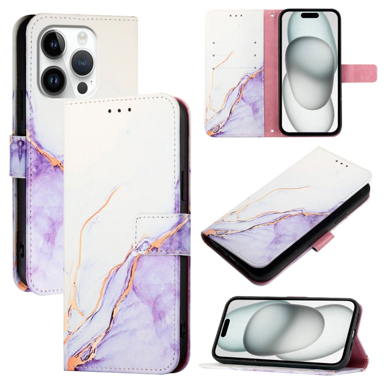 PT003 Marble Pattern Flip Leather Phone Case, For iPhone 16e, For iPhone 15 Pro Max, For iPhone 15 Pro, For iPhone 15 Plus