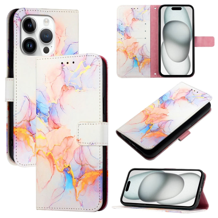 PT003 Marble Pattern Flip Leather Phone Case, For iPhone 16e, For iPhone 15 Pro Max, For iPhone 15 Pro, For iPhone 15 Plus