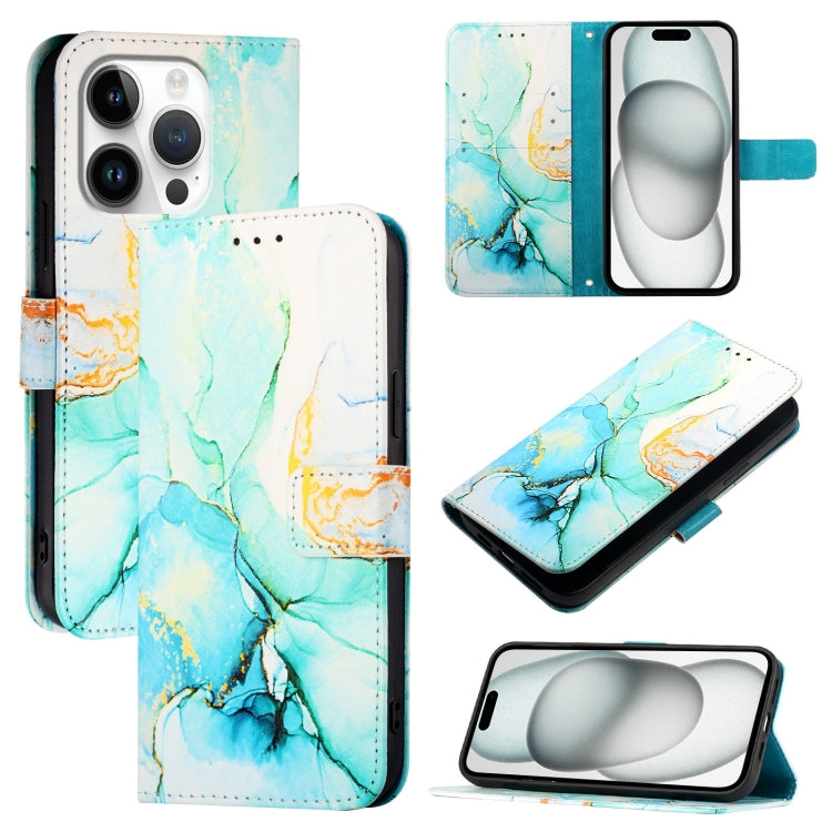 PT003 Marble Pattern Flip Leather Phone Case, For iPhone 16e, For iPhone 15 Pro Max, For iPhone 15 Pro, For iPhone 15 Plus