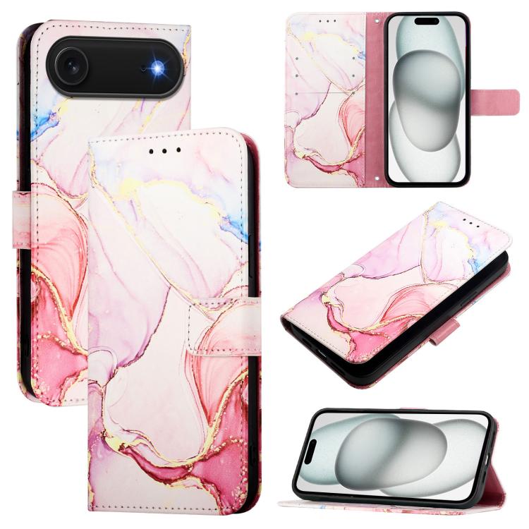 PT003 Marble Pattern Flip Leather Phone Case, For iPhone 16e, For iPhone 15 Pro Max, For iPhone 15 Pro, For iPhone 15 Plus