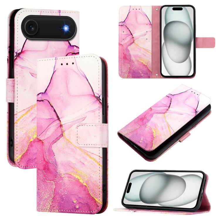 PT003 Marble Pattern Flip Leather Phone Case, For iPhone 16 Pro Max, For iPhone 16 Pro, For iPhone 16 Plus, For iPhone 16
