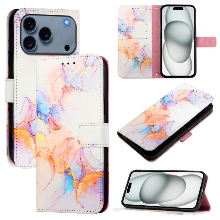 PT003 Marble Pattern Flip Leather Phone Case, For iPhone 16 Pro Max, For iPhone 16 Pro, For iPhone 16 Plus, For iPhone 16
