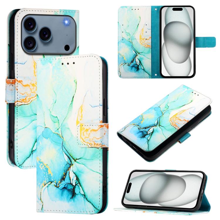 PT003 Marble Pattern Flip Leather Phone Case, For iPhone 16 Pro Max, For iPhone 16 Pro, For iPhone 16 Plus, For iPhone 16