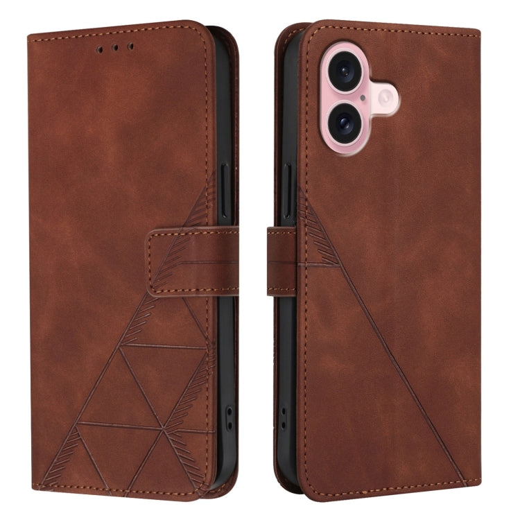 Crossbody 3D Embossed Flip Leather Phone Case, For iPhone 15, For iPod Touch 7 / 6 / 5