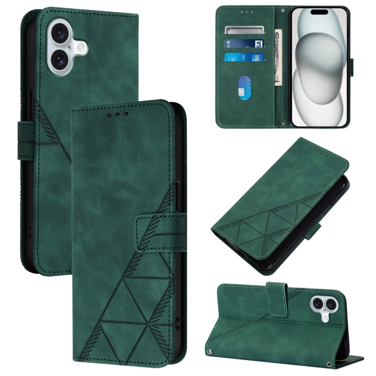 Crossbody 3D Embossed Flip Leather Phone Case, For iPhone 16, For iPhone 15 Pro Max, For iPhone 15 Pro, For iPhone 15 Plus