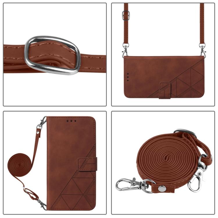 Crossbody 3D Embossed Flip Leather Phone Case, For iPhone 16, For iPhone 15 Pro Max, For iPhone 15 Pro, For iPhone 15 Plus