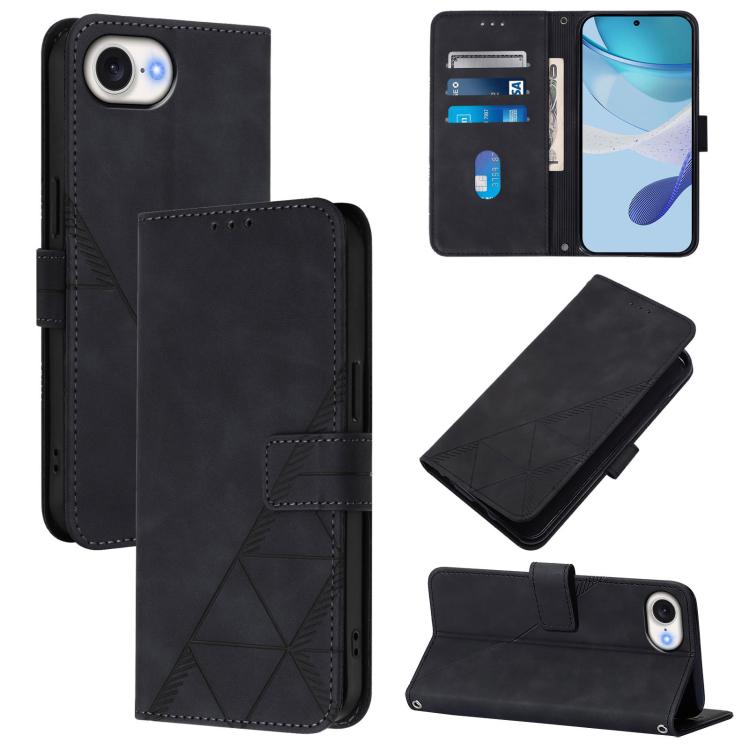 Crossbody 3D Embossed Flip Leather Phone Case, For iPhone 16, For iPhone 15 Pro Max, For iPhone 15 Pro, For iPhone 15 Plus