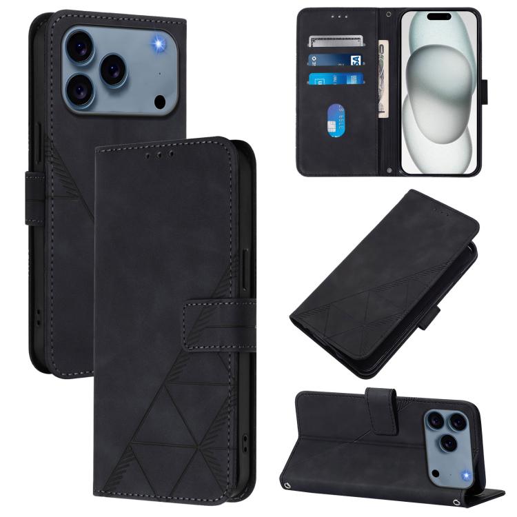 Crossbody 3D Embossed Flip Leather Phone Case, For iPhone 16e, For iPhone 16 Pro Max, For iPhone 16 Pro, For iPhone 16 Plus