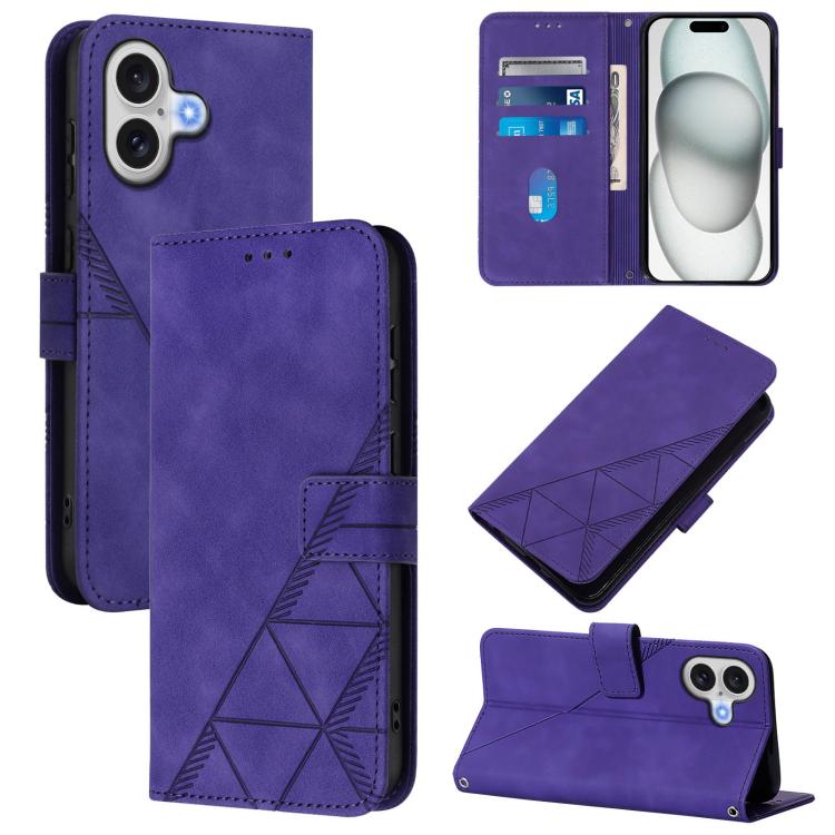 Crossbody 3D Embossed Flip Leather Phone Case, For iPhone 16, For iPhone 15 Pro Max, For iPhone 15 Pro, For iPhone 15 Plus