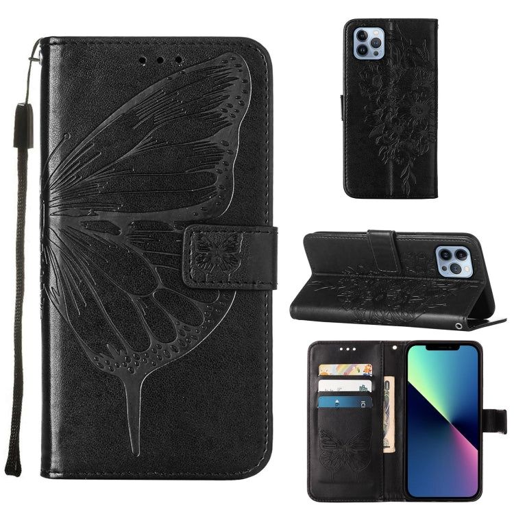 Embossed Butterfly Leather Phone Case, For iPod Touch 7 / 6 / 5