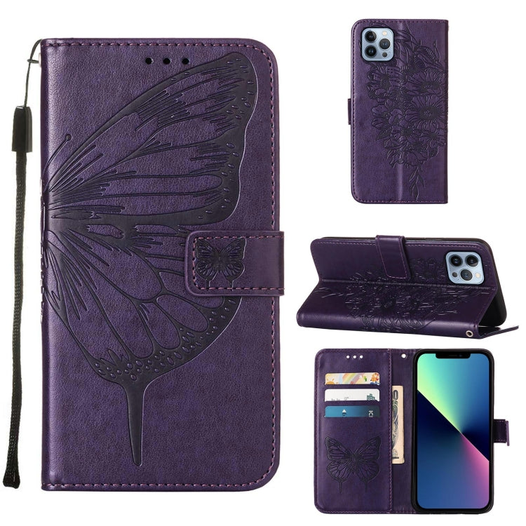Embossed Butterfly Leather Phone Case, For iPod Touch 7 / 6 / 5