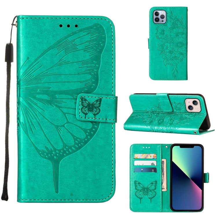 Embossed Butterfly Leather Phone Case, For iPod Touch 7 / 6 / 5