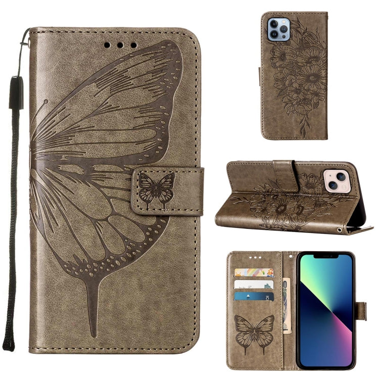 Embossed Butterfly Leather Phone Case, For iPod Touch 7 / 6 / 5