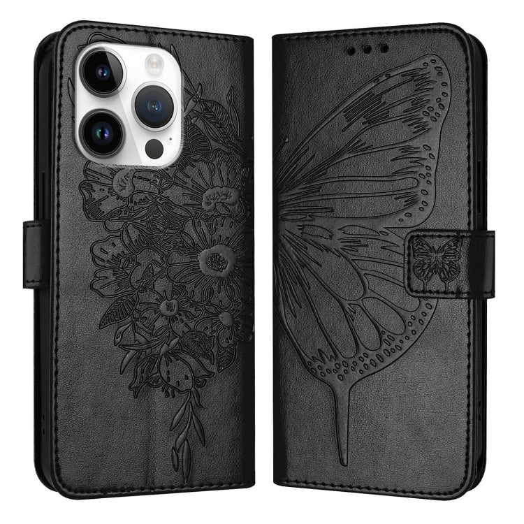 Embossed Butterfly Leather Phone Case, For iPhone 15 Pro, For iPhone 15 Plus, For iPhone 15