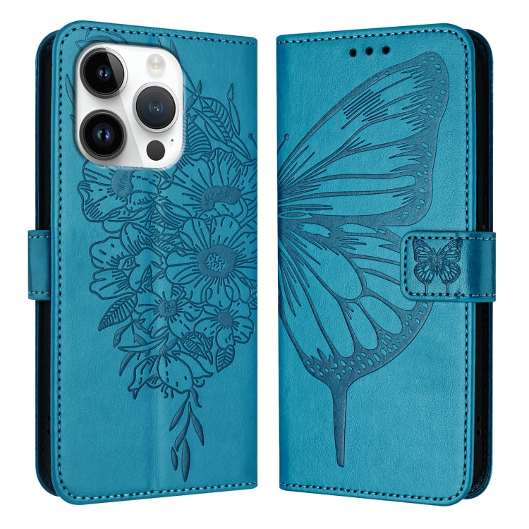 Embossed Butterfly Leather Phone Case, For iPhone 15 Pro, For iPhone 15 Plus, For iPhone 15