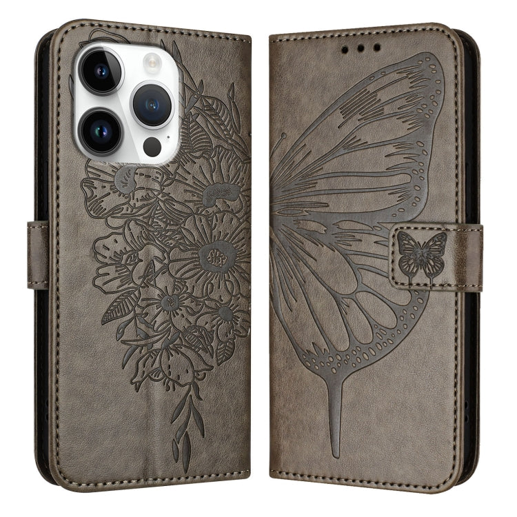 Embossed Butterfly Leather Phone Case, For iPhone 15 Pro, For iPhone 15 Plus, For iPhone 15