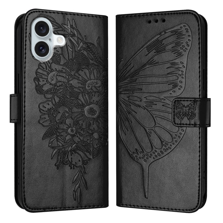 Embossed Butterfly Leather Phone Case, For iPhone 15 Pro, For iPhone 15 Plus, For iPhone 15