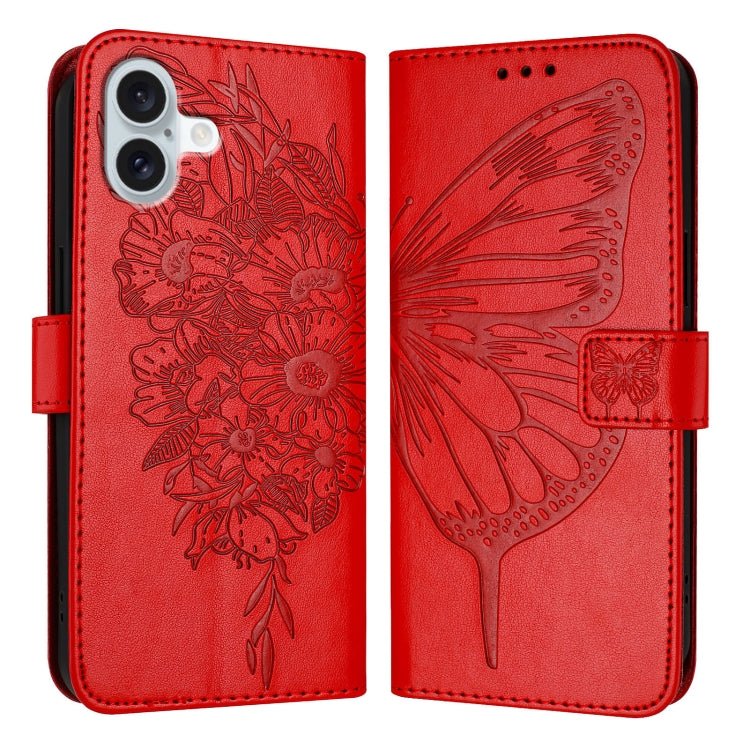 Embossed Butterfly Leather Phone Case, For iPhone 15 Pro, For iPhone 15 Plus, For iPhone 15