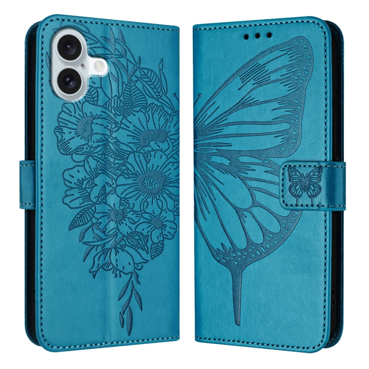 Embossed Butterfly Leather Phone Case, For iPhone 15 Pro, For iPhone 15 Plus, For iPhone 15