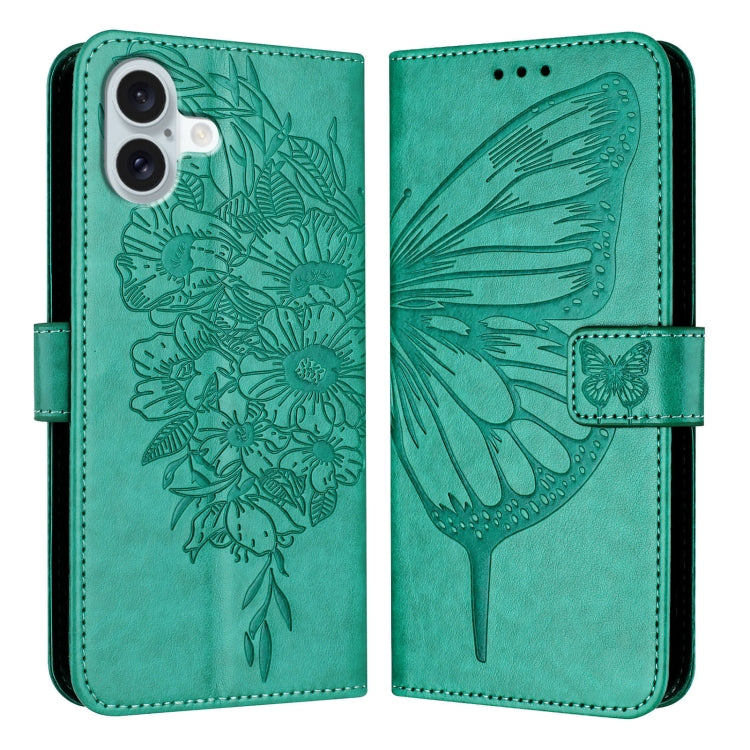 Embossed Butterfly Leather Phone Case, For iPhone 15 Pro, For iPhone 15 Plus, For iPhone 15