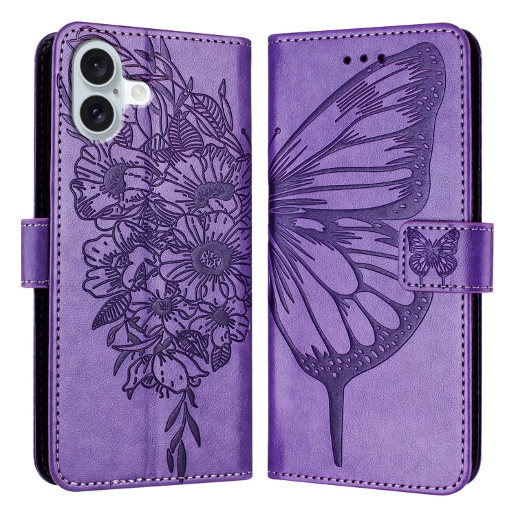 Embossed Butterfly Leather Phone Case, For iPhone 15 Pro, For iPhone 15 Plus, For iPhone 15