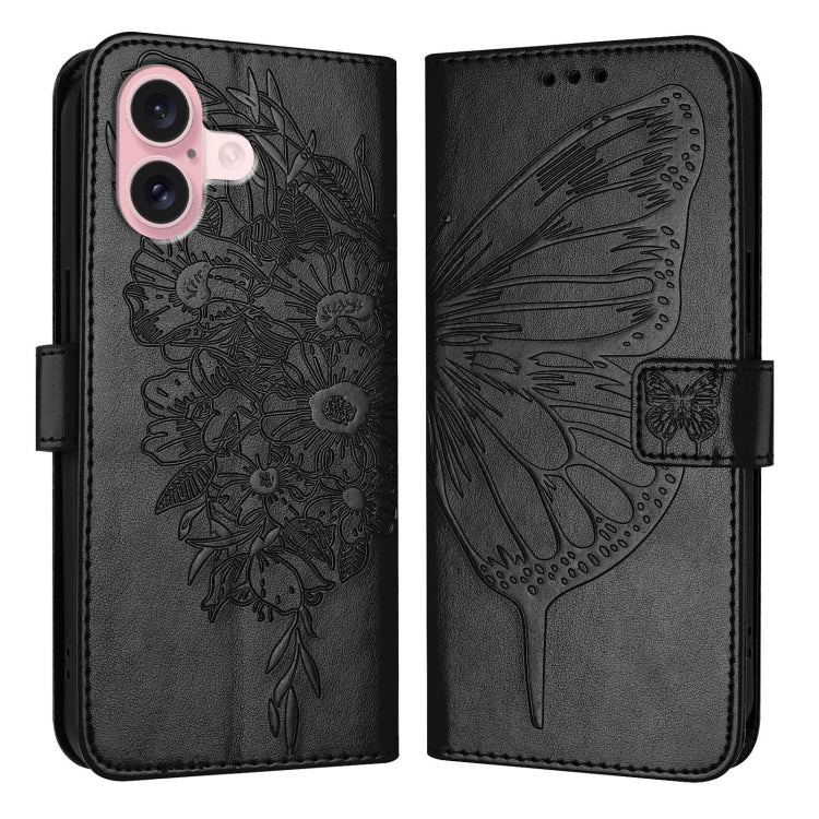Embossed Butterfly Leather Phone Case, For iPhone 15 Pro, For iPhone 15 Plus, For iPhone 15