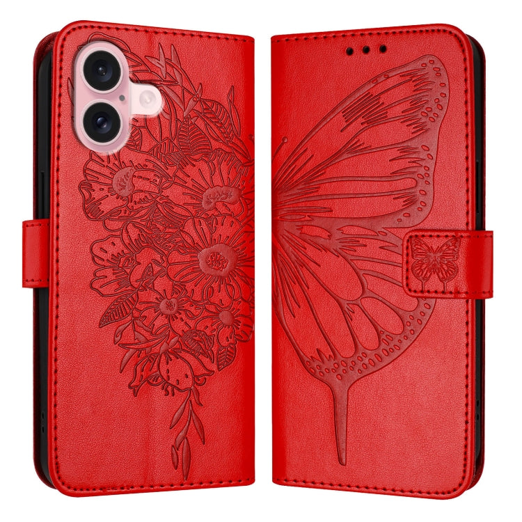 Embossed Butterfly Leather Phone Case, For iPhone 15 Pro, For iPhone 15 Plus, For iPhone 15