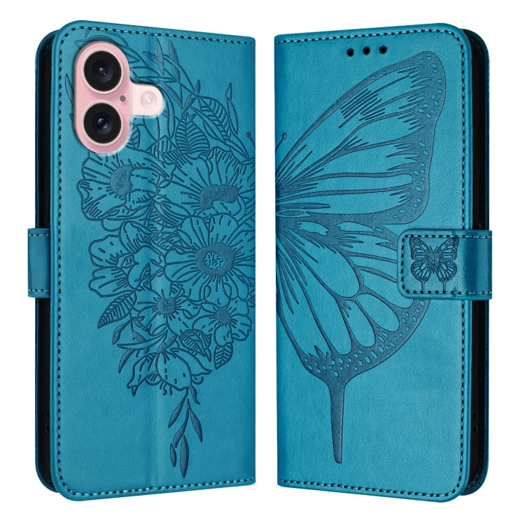 Embossed Butterfly Leather Phone Case, For iPhone 15 Pro, For iPhone 15 Plus, For iPhone 15