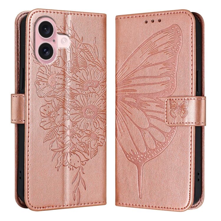 Embossed Butterfly Leather Phone Case, For iPhone 15 Pro, For iPhone 15 Plus, For iPhone 15