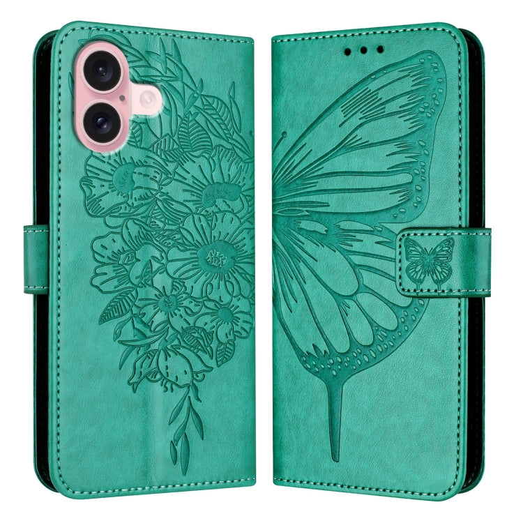 Embossed Butterfly Leather Phone Case, For iPhone 15 Pro, For iPhone 15 Plus, For iPhone 15