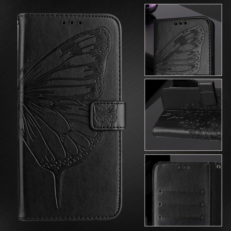 Embossed Butterfly Leather Phone Case, For iPhone 16 Pro Max, For iPhone 16 Pro, For iPhone 16 Plus