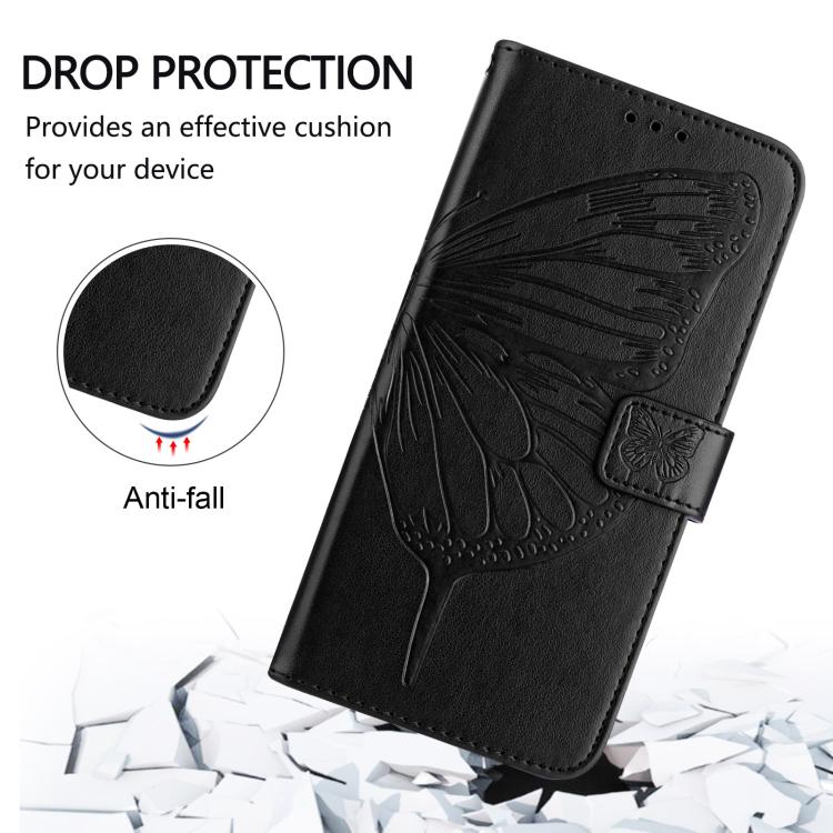 Embossed Butterfly Leather Phone Case, For iPhone 16, iPhone 16e, For iPhone 15 Pro Max
