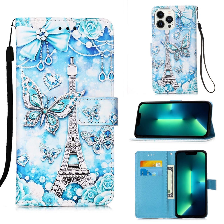 Colored Drawing Pattern Plain Weave Leather Phone Case, For iPhone 15 Plus, For iPhone 15