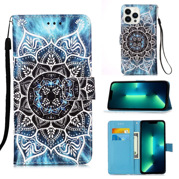 Colored Drawing Pattern Plain Weave Leather Phone Case, For iPhone 15 Plus, For iPhone 15