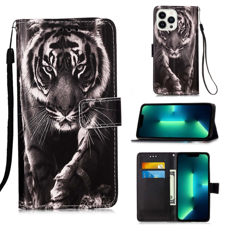 Colored Drawing Pattern Plain Weave Leather Phone Case, For iPhone 15 Plus, For iPhone 15