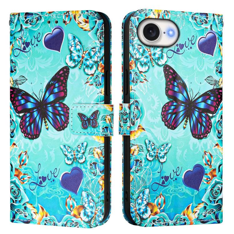 Colored Drawing Pattern Plain Weave Leather Phone Case, For iPhone 15 Plus, For iPhone 15