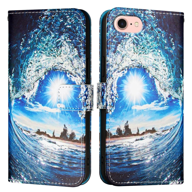 Colored Drawing Pattern Plain Weave Leather Phone Case, Series 1