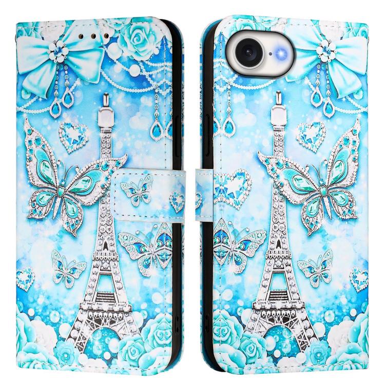 Colored Drawing Pattern Plain Weave Leather Phone Case, For iPhone 15 Plus, For iPhone 15