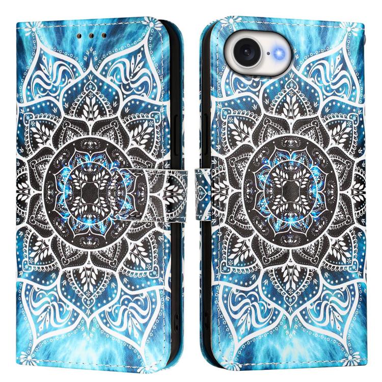 Colored Drawing Pattern Plain Weave Leather Phone Case, For iPhone 15 Plus, For iPhone 15
