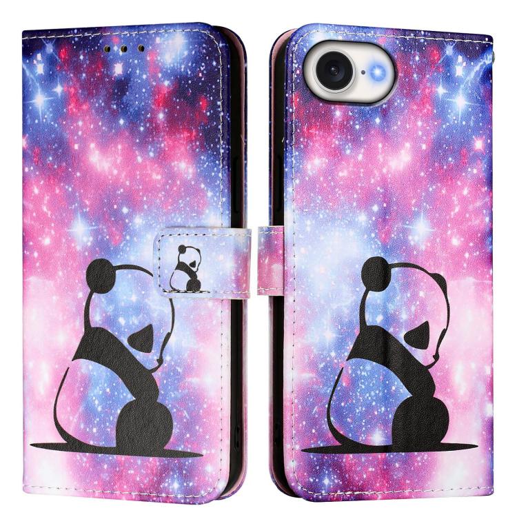 Colored Drawing Pattern Plain Weave Leather Phone Case, For iPhone 15 Plus, For iPhone 15