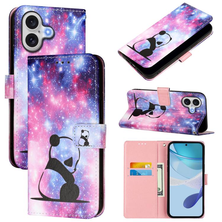 Colored Drawing Pattern Plain Weave Leather Phone Case, iPhone 16e, For iPhone 15 Pro Max, For iPhone 15 Pro