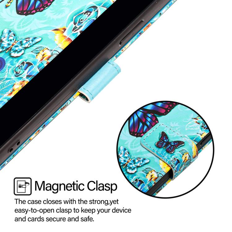 Colored Drawing Pattern Plain Weave Leather Phone Case, For iPhone 15 Plus, For iPhone 15