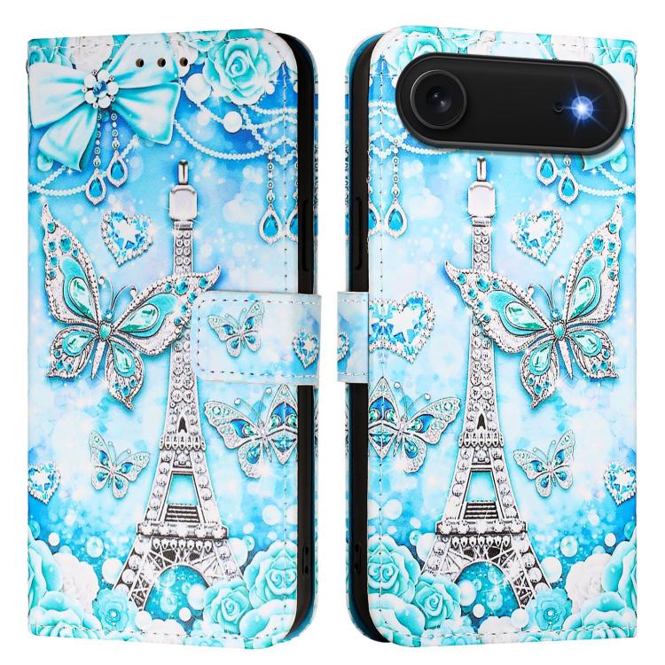 Colored Drawing Pattern Plain Weave Leather Phone Case, For iPhone 15 Plus, For iPhone 15